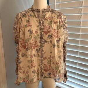 Free People Floral Print Women's Top